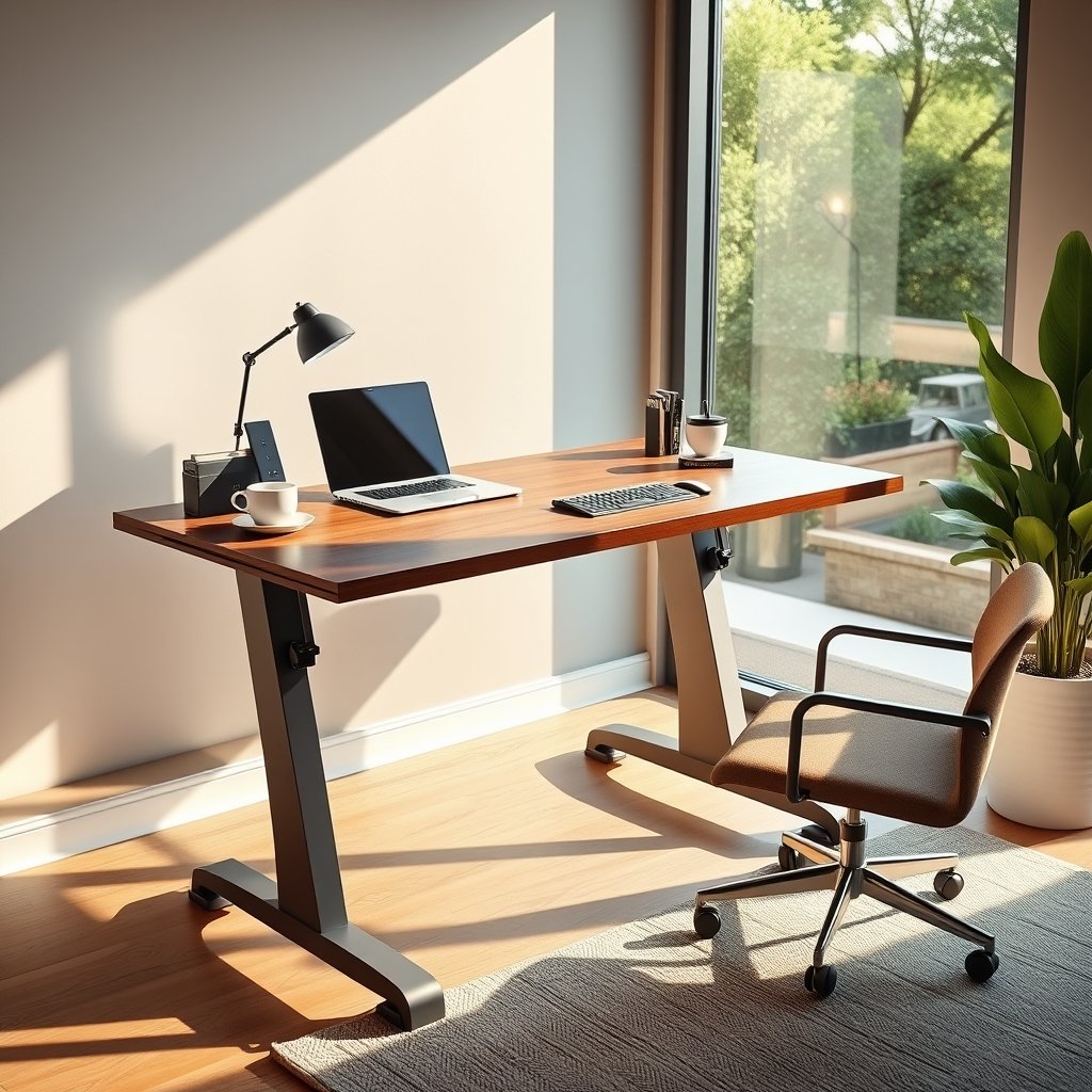electric desk product view