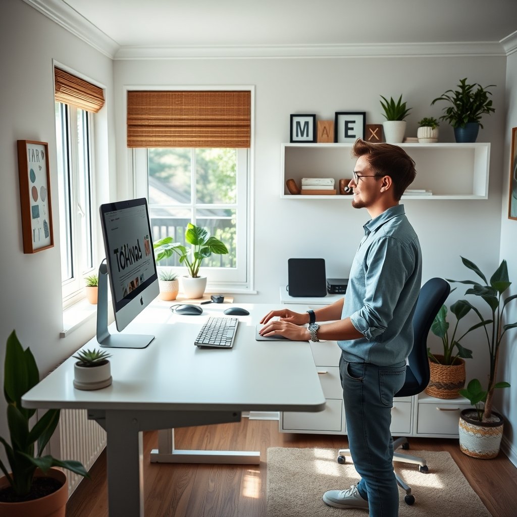 standing desk converter for existing desk - Illustration 3