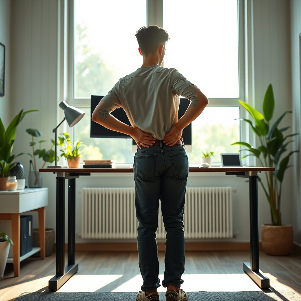 standing desk lower back pain - Illustration 1