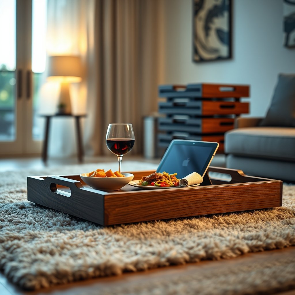 folding tray in action